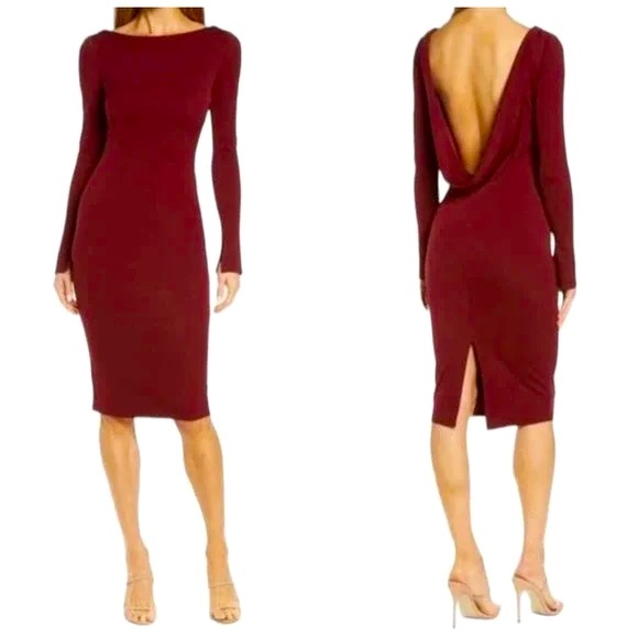Katie May Surrender Drape Cowl Back Burgundy Size Large NWT - Picture 1 of 7